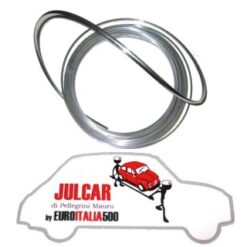 Profilo gocciolatoio cromato per due lati Fiat 500