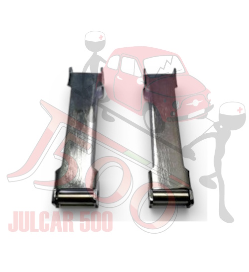 Staffe cromate alzacofano posteriore Fiat 500
