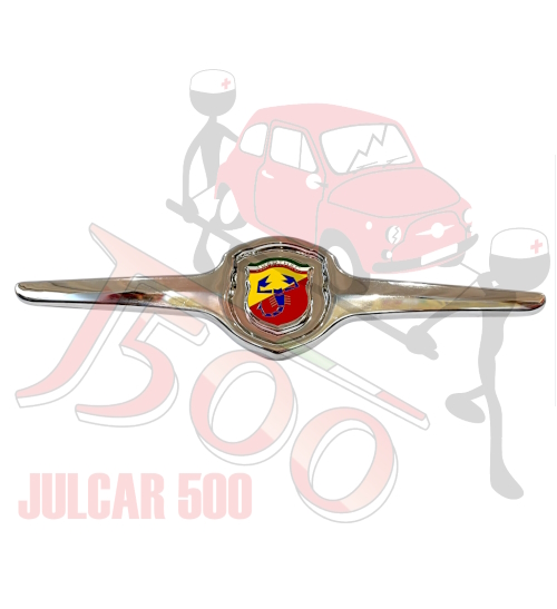 Fregio anteriore Abarth in metallo cromato Fiat 500 L/R