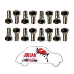 Kit 16 bulloni conici fissaggio cerchio Fiat 500 R/126