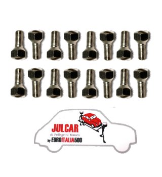 Kit 16 bulloni conici fissaggio cerchio Fiat 500 R/126
