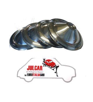 4 coppe ruota in alluminio fiat 500 N/D/F