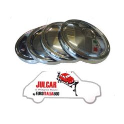 Kit 4 coppe ruota con logo Fiat in acciaio Fiat 500 Giardiniera - 600
