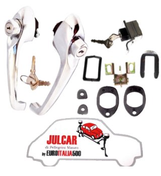 Kit impariglio maniglie esterne e chiusura cofano posteriore con unica chiave Fiat 500