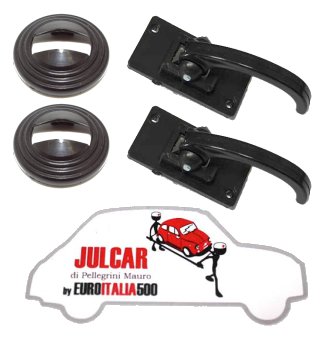 Kit maniglie in plastica apriporta con rosoni Fiat 500 R