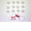 Kit 12 mollette di fissaggio modanature sottoporta in Fiat 500