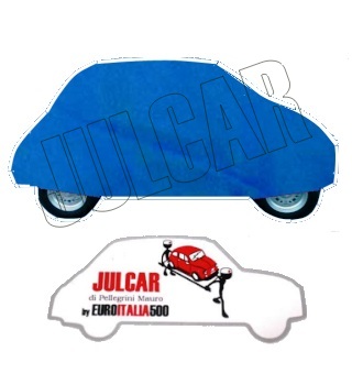 Telo copriauto da interno blu Fiat 500