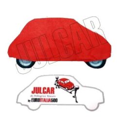 Telo copriauto da interno rosso Fiat 500