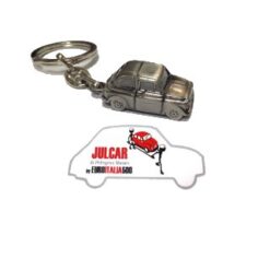 Portachiavi metallo satinato Fiat 500