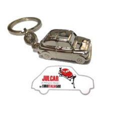 Portachiavi metallo lucido Fiat 500