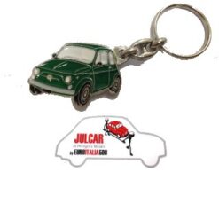 Portachiavi metallo verde Fiat 500