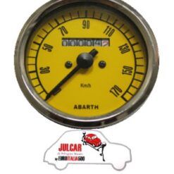 Strumento contachilometri giallo Abarth Ø 80 mm Fiat 500