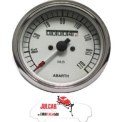 Strumento contachilometri bianco Abarth Ø 80 mm Fiat 500