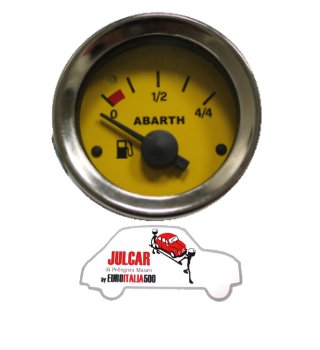 Strumento livello benzina giallo Abarth Ø 52 mm Fiat 500