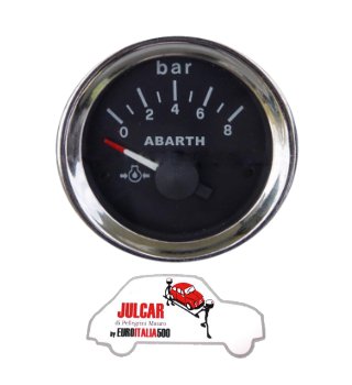 Strumento pressione olio nero Abarth Ø 52 mm Fiat 500