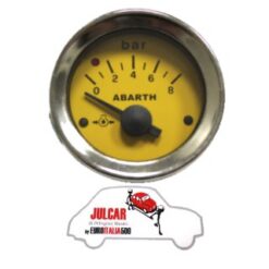 Strumento pressione olio giallo Abarth Ø 52 mm Fiat 500