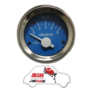 Strumento pressione olio blu Abarth Ø 52 mm Fiat 500