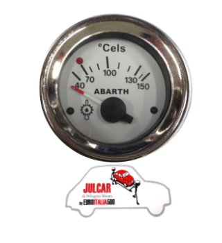 Strumento temperatura olio bianco Abarth Ø 52 mm Fiat 500
