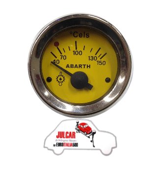 Strumento temperatura olio giallo Abarth Ø 52 mm Fiat 500