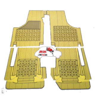 Kit sovratappeti in gomma gialli Fiat 500