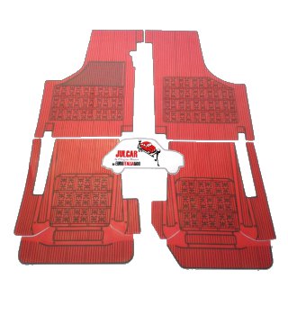 Kit sovratappeti in gomma rossi Fiat 500