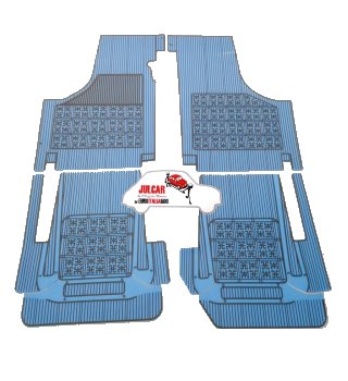 Kit sovratappeti in gomma blu Fiat 500