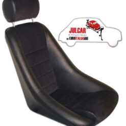 Sedile sportivo NERO con poggiatesta modello Fusina Fiat 500
