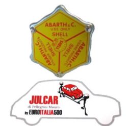 Tappo olio giallo Abarth Shell coperchio punterie Fiat 500/126