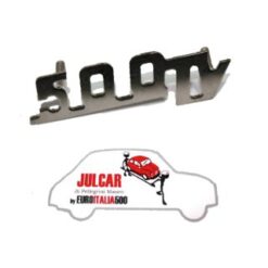 Scritta cromata Giannini 500TV per cruscotto 6 x 2 cm Fiat 500