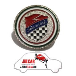 Fregio stemma Giannini per cofano motore Ø 53 mm Fiat 500
