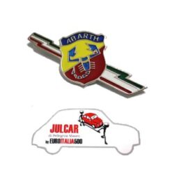 Fregio stemma laterale Abarth fulmine per parafango posteriore Fiat 500