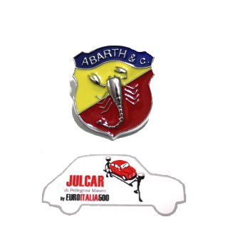 Fregio stemma Abarth 2,9 x 3,4 cm Fiat 500