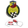 Fregio stemma laterale Abarth "Campione del Mondo" per parafango posteriore Fiat 500