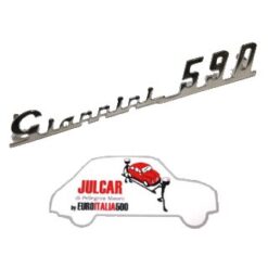 Scritta cromata Giannini 590 per cruscotto Fiat 500