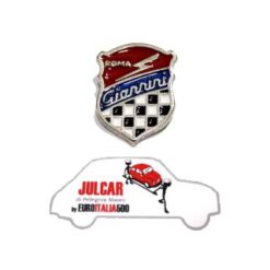Fregio stemma laterale Giannini 2,5 x 2 cm Fiat 500