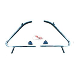 Coppia telaio deflettore cromato Alta Qualità con supporti maniglie Fiat 500