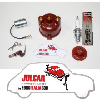 Kit ricambi spinterogeno con candele CHAMPION Fiat 500 N/D/F/L