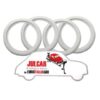 Kit fasce bianche per pneumatici da 12" Fiat 500-126-600