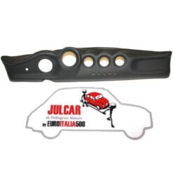 Cruscotto sportivo lungo porta strumenti in vetro resina rivestito in pelle Fiat 500