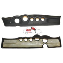 Cruscotto sportivo lungo porta strumenti in vetro resina rivestito in pelle Fiat 500