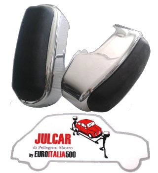 Coppia rostri paraurti cromati Fiat 500
