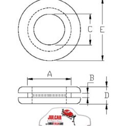 Gommino passacavo per foro da 30 mm Fiat 500
