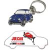 Portachiavi metallo blu Fiat 500
