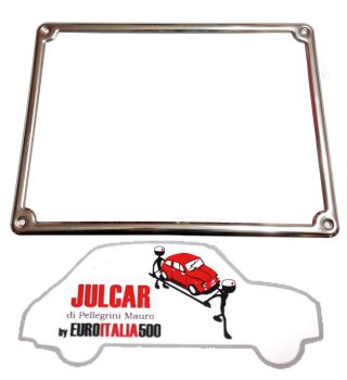 Cornice targa posteriore in Acciaio Inox Alta Qualità Fiat 500