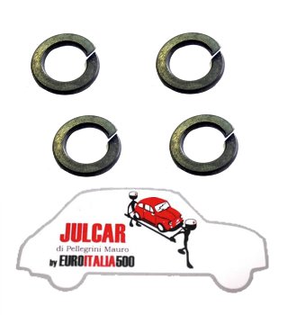 Kit 4 rondelle Grower per fissaggio bulloni cerchio ruota Fiat 500