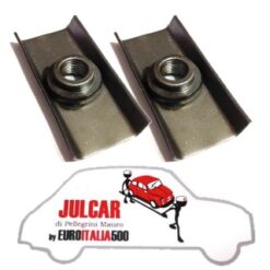 Coppia blocchetti attacco cinture sicurezza su pianali Fiat 500