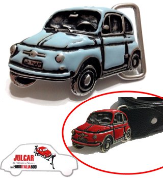 Fibbia cintura azzurra Fiat 500