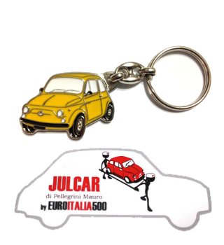 Portachiavi giallo Fiat 500
