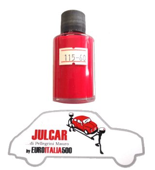 Vernice ritocco carrozzeria cod. 115 " Rosso Medio " da 30 ml Fiat 500