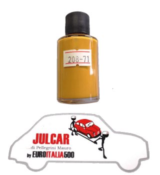 Vernice ritocco carrozzeria cod. 208 " Giallo Positano " da 30 ml Fiat 500